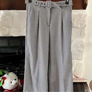 LOFT Black and White Houndstooth Pants Trousers NWOT Size 6
